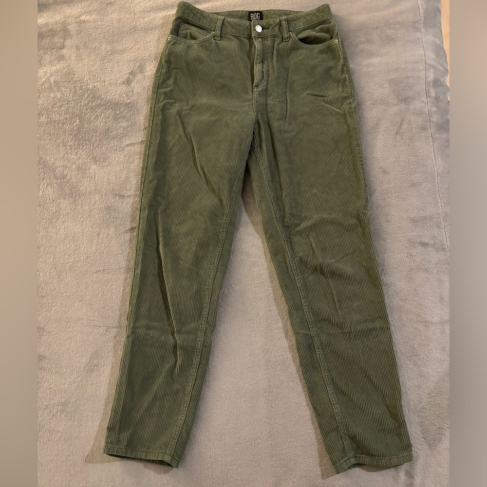 Olive green corduroy pants